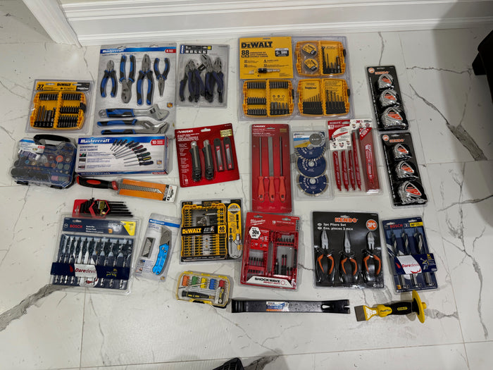 BRAND NEW DeWalt, Milwaukee, Husky, Bosch and more | Tools, Bits and Accessories Lot