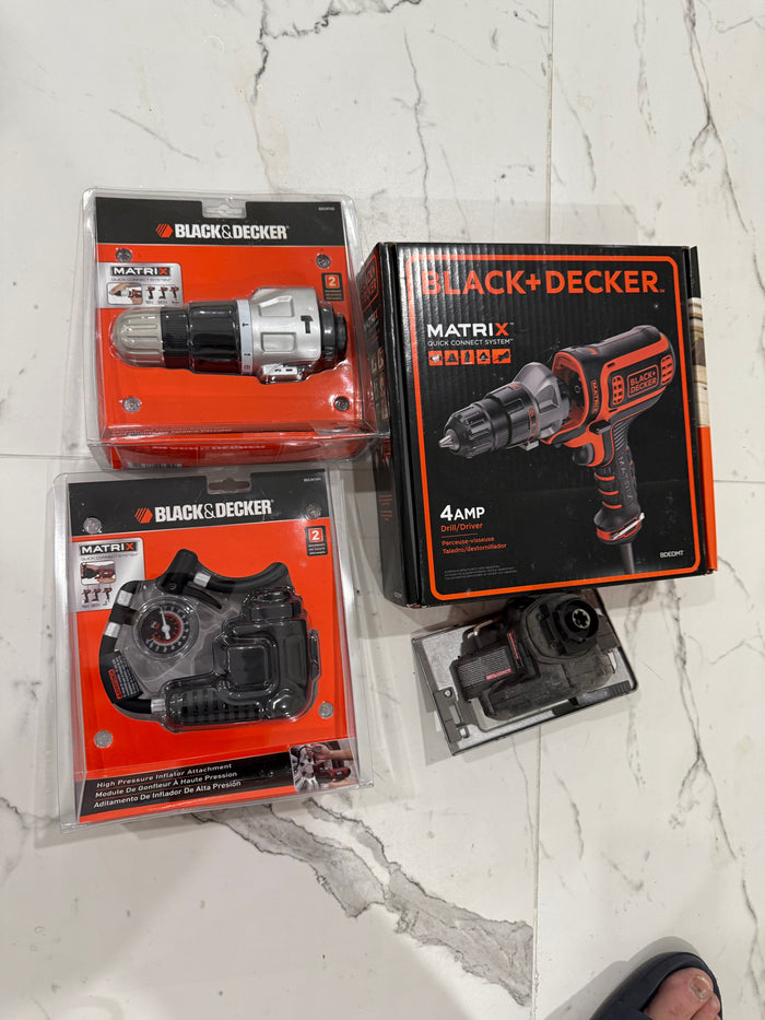 BRAND NEW BLACK+DECKER Matrix Corder Drill/Driver with 2 BRAND NEW Attachments