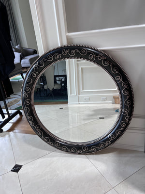 The Bombay Company Round Baroque Mirror