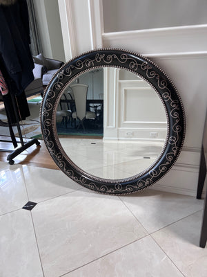 The Bombay Company Round Baroque Mirror