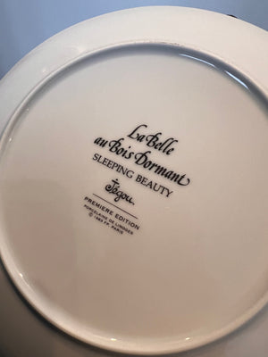 11 Jegou Porcelaine De Limoges Fairy Tales Collector Plates on Stands