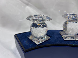 Swarovski Crystal 7600 NR 102 Pair of Candle Holders, 2.25" high