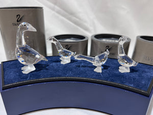 Swarovski Crystal Mother Goose and 3 Goslings: Tom, Dick & Harry