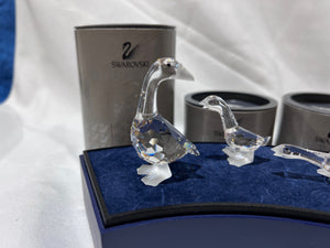 Swarovski Crystal Mother Goose and 3 Goslings: Tom, Dick & Harry
