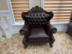 Cosmos Furniture Vanessa Brown Leather Traditional Style Armchair