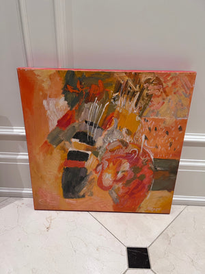 Ortansa Moraru- Abstract 3, Oil on Canvas