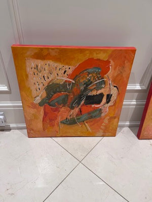 Ortansa Moraru- Abstract 1, Oil on Canvas