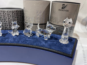 Swarovski Crystal 7 Cats, Dogs & Foxes Lot