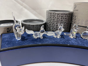 Swarovski Crystal 7 Cats, Dogs & Foxes Lot