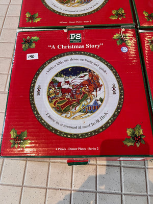 *BRAND NEW- 6 Boxes/Sets- Portmeirion Studio "A Christmas Story" Dinner Plates Set of 4 (**24 plates total)