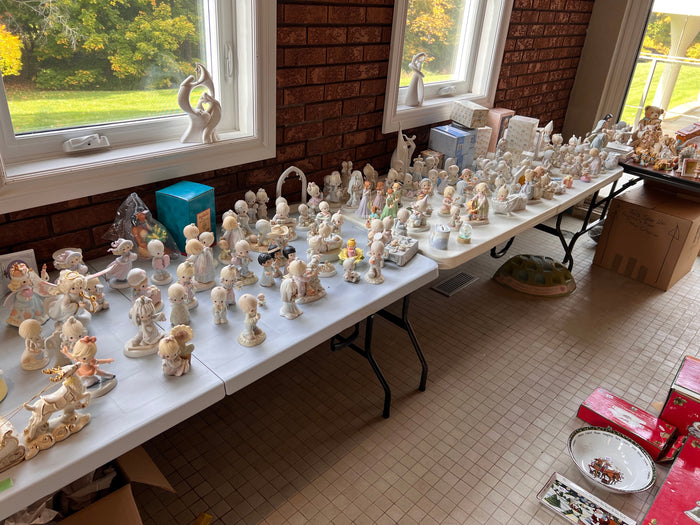 Large Lot of Precious Moments, 75+ included + other bonus finds in this lot!!!