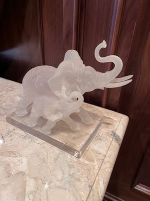 W. Anina Italy, Resin 'Crystalline Collection' Elephants