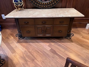 'Palma Brava' Marble Top Office Sideboard/Credenza