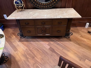 'Palma Brava' Marble Top Office Sideboard/Credenza