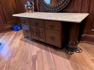 'Palma Brava' Marble Top Office Sideboard/Credenza