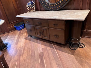 'Palma Brava' Marble Top Office Sideboard/Credenza