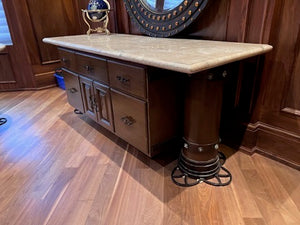 'Palma Brava' Marble Top Office Sideboard/Credenza