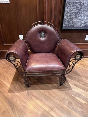 'Palma Brava' Brown Leather Club Chair