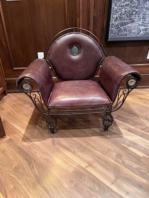 'Palma Brava' Brown Leather Club Chair