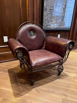 'Palma Brava' Brown Leather Club Chair