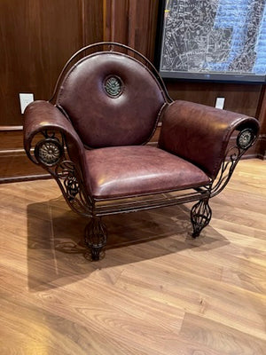 'Palma Brava' Brown Leather Club Chair