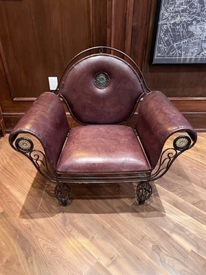 'Palma Brava' Brown Leather Club Chair