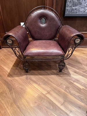 'Palma Brava' Brown Leather Club Chair