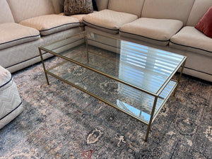 Gold Glass Coffee Table