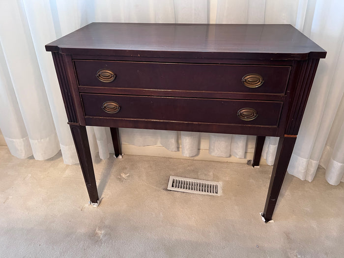 Vintage Malcom Furniture 2 Drawer Table
