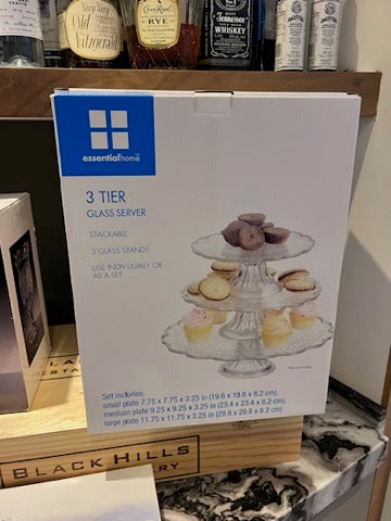 Essential Home 3-Tier Glass Server