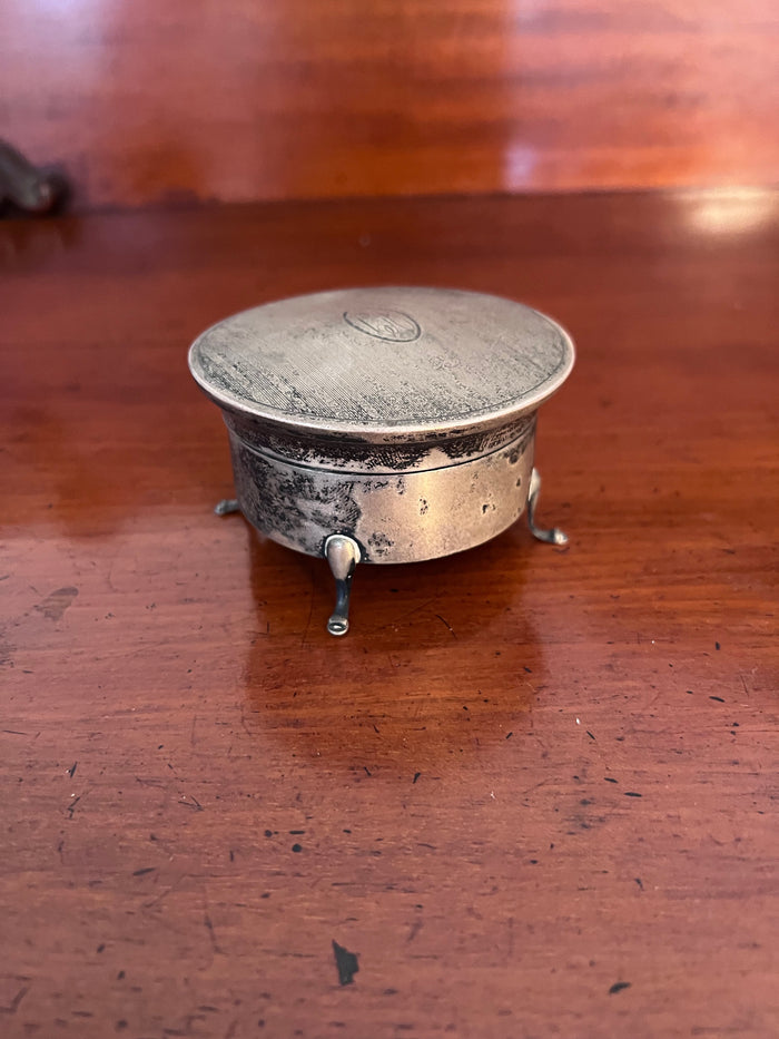 Sterling Silver Small Round Jewellery Box