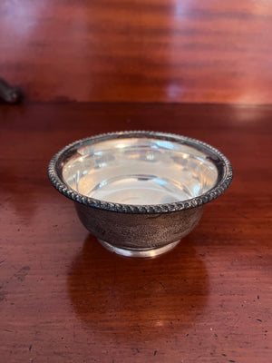 Birks Sterling Silver Small Round Bowl with Glass Insert