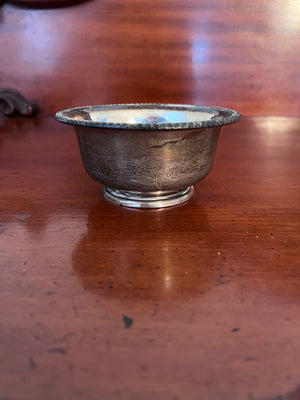 Birks Sterling Silver Small Round Bowl with Glass Insert
