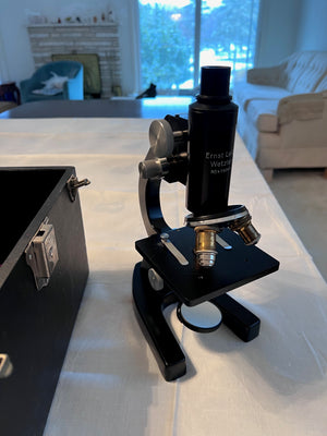 1950's Ernest Leitz Wetzlar Microscope No. 416041 (*extra lenses and original case included)
