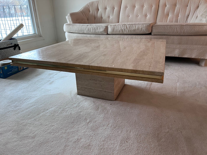 Square Travertine Coffee Table