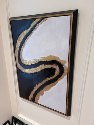Black & Gold Abstract Framed Wall Art