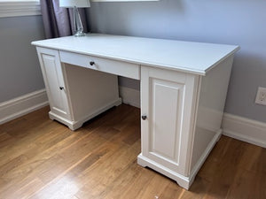 White IKEA Hemnes Desk