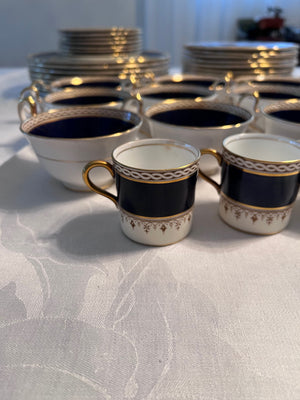 Aynsley Desborough Blue 7637 Dinnerware Lot