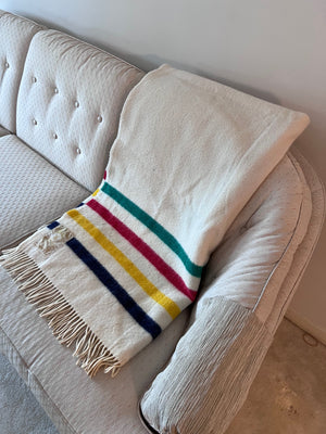 Vintage Hudson's Bay Company 4 point 100% Wool Blanket