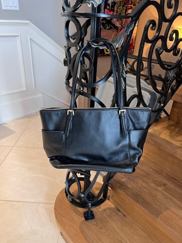 Michael Kors Black Leather Tote Bag