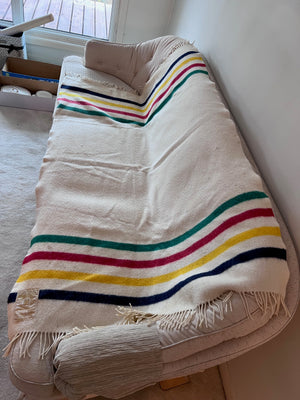 Vintage Hudson's Bay Company 4 point 100% Wool Blanket