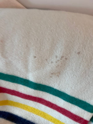 Vintage Hudson's Bay Company 4 point 100% Wool Blanket