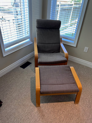 IKEA Poang Armchair + Footstool