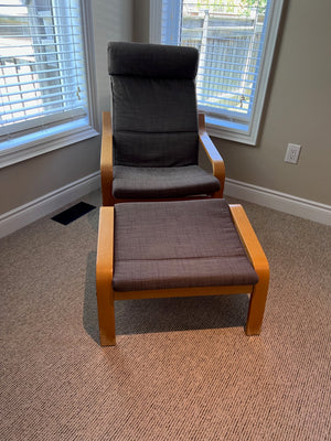IKEA Poang Armchair + Footstool