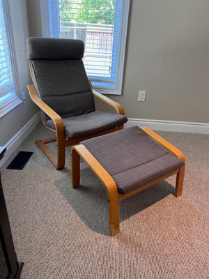 IKEA Poang Armchair + Footstool