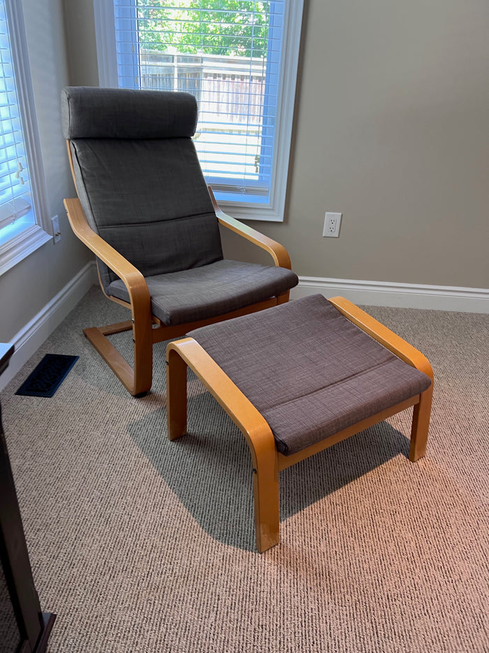 IKEA Poang Armchair + Footstool