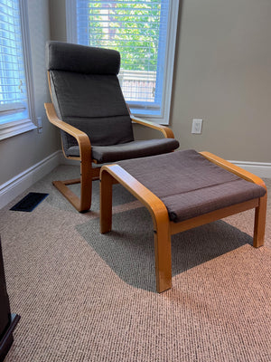 IKEA Poang Armchair + Footstool