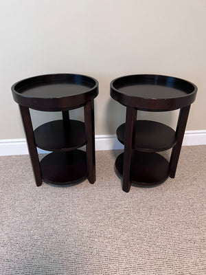 Pair of Samson International Round Tray Style Side Tables (from Costco)