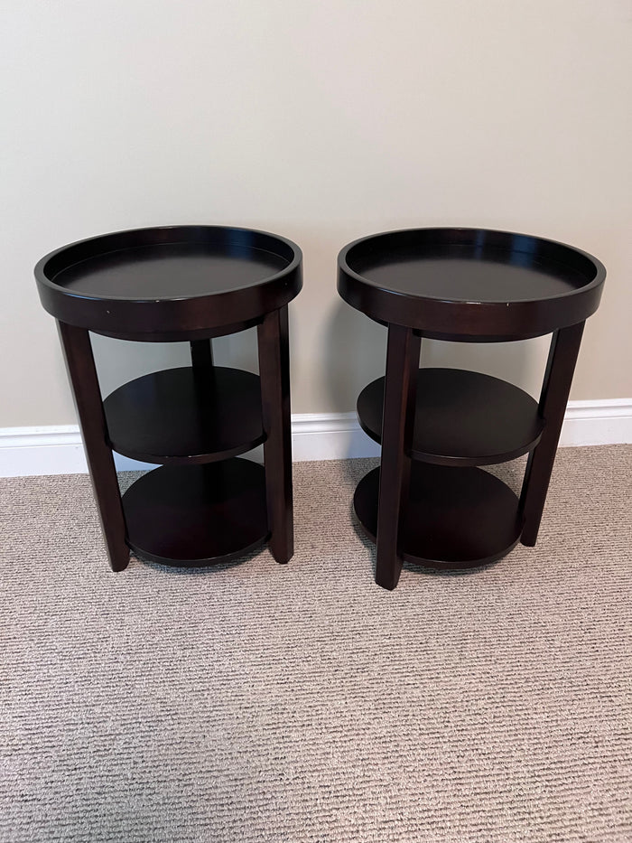 Pair of Samson International Round Tray Style Side Tables (from Costco)
