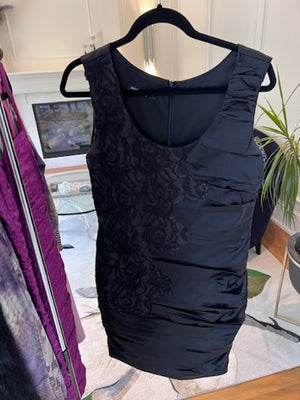 Rinascimento Black Dress, Made in Italy- Size L